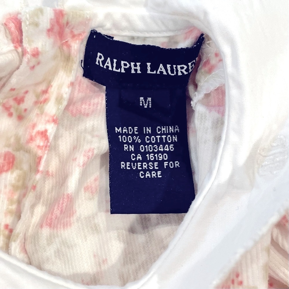 Vintage Ralph Lauren Velour Coverall Girls Medium Floral All-in-One Romper Fall - Picture 4 of 5